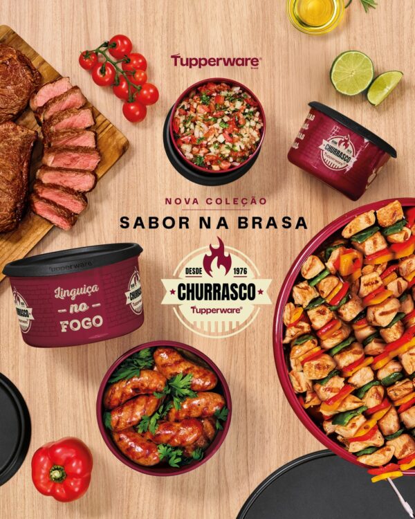 Pote Hermético Mini Instantânea Mágica  Sabor na Brasa Churrasco 575ml Vinho - Image 3
