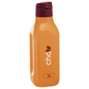 Garrafa de Água Eco Tupper Chá  Laranja 1L
