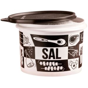 Pote de Sal  Branco e Preto Pop Box 1,3kg