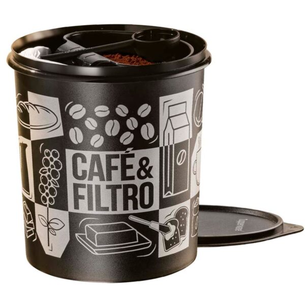 Pote para alimentos Tupper Caixa Café e Filtro  Pop Box