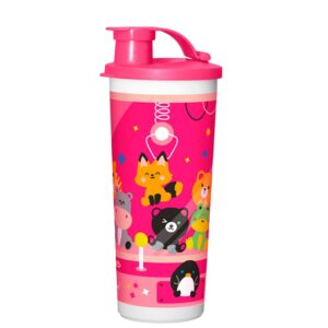 Copo Infantil com Bico  Pelúcia 470ml Rosa