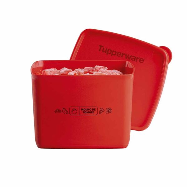 Pote Hermético Jeitoso  Vermelho Tema Mix Molho de Tomate 800ml