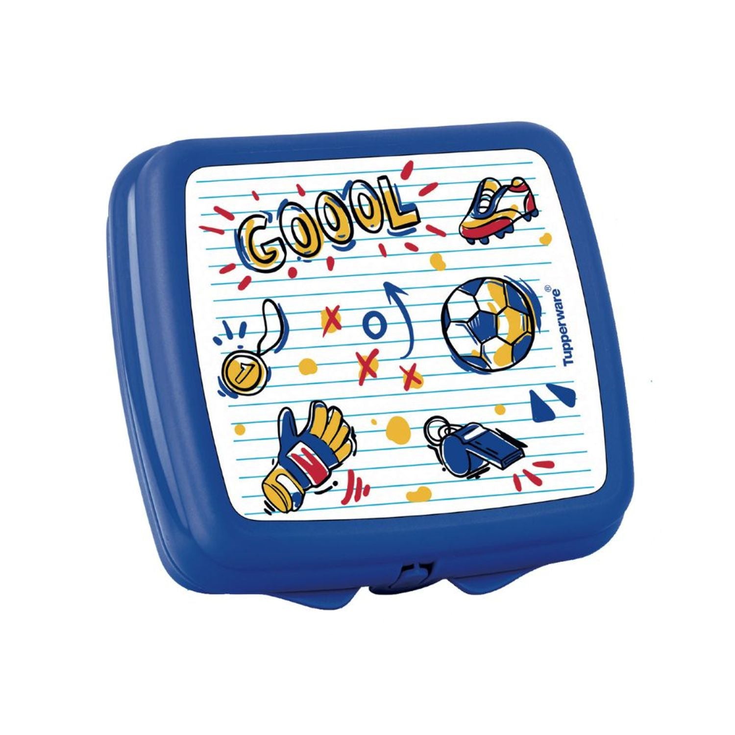 Porta Sanduiche Infantil Futebol Azul