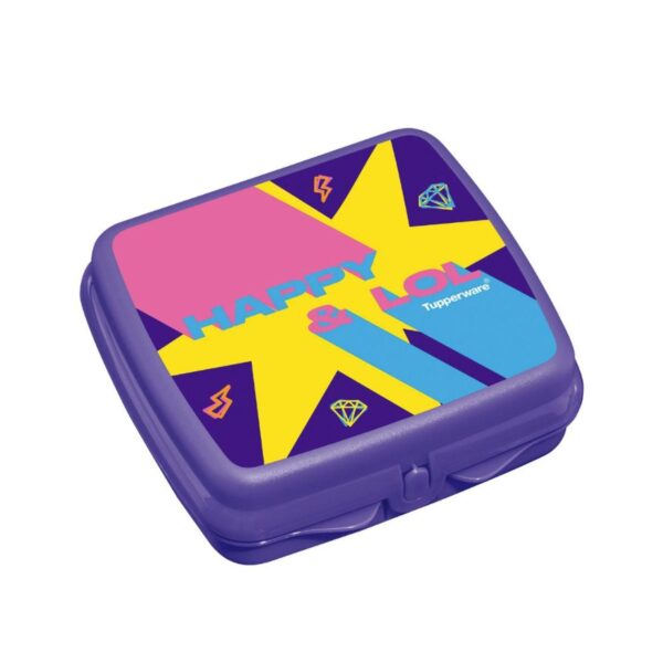 Porta Sanduiche Infantil  Neon Party Roxo