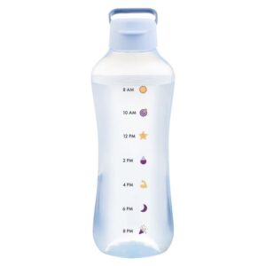 Garrafa de Agua Aquavibe Motivacional  2L Azul