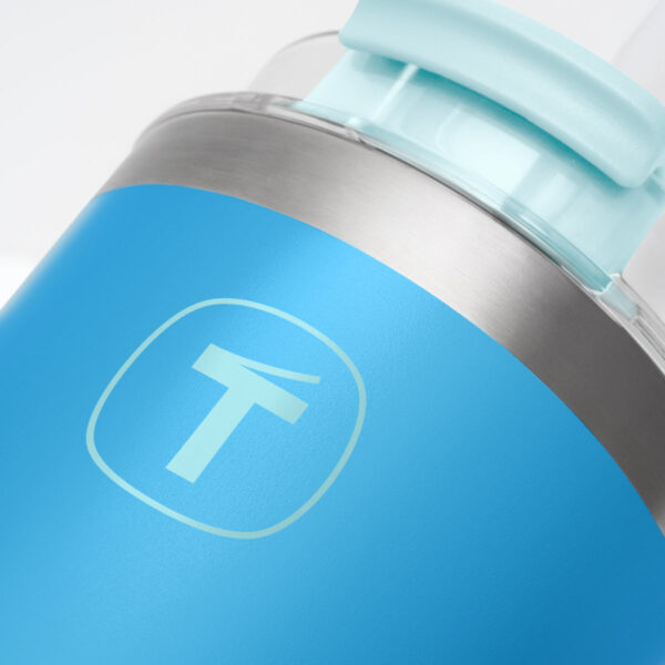 Copo Térmico Big T Com Canudo  Azul Claro 630ml - Image 7