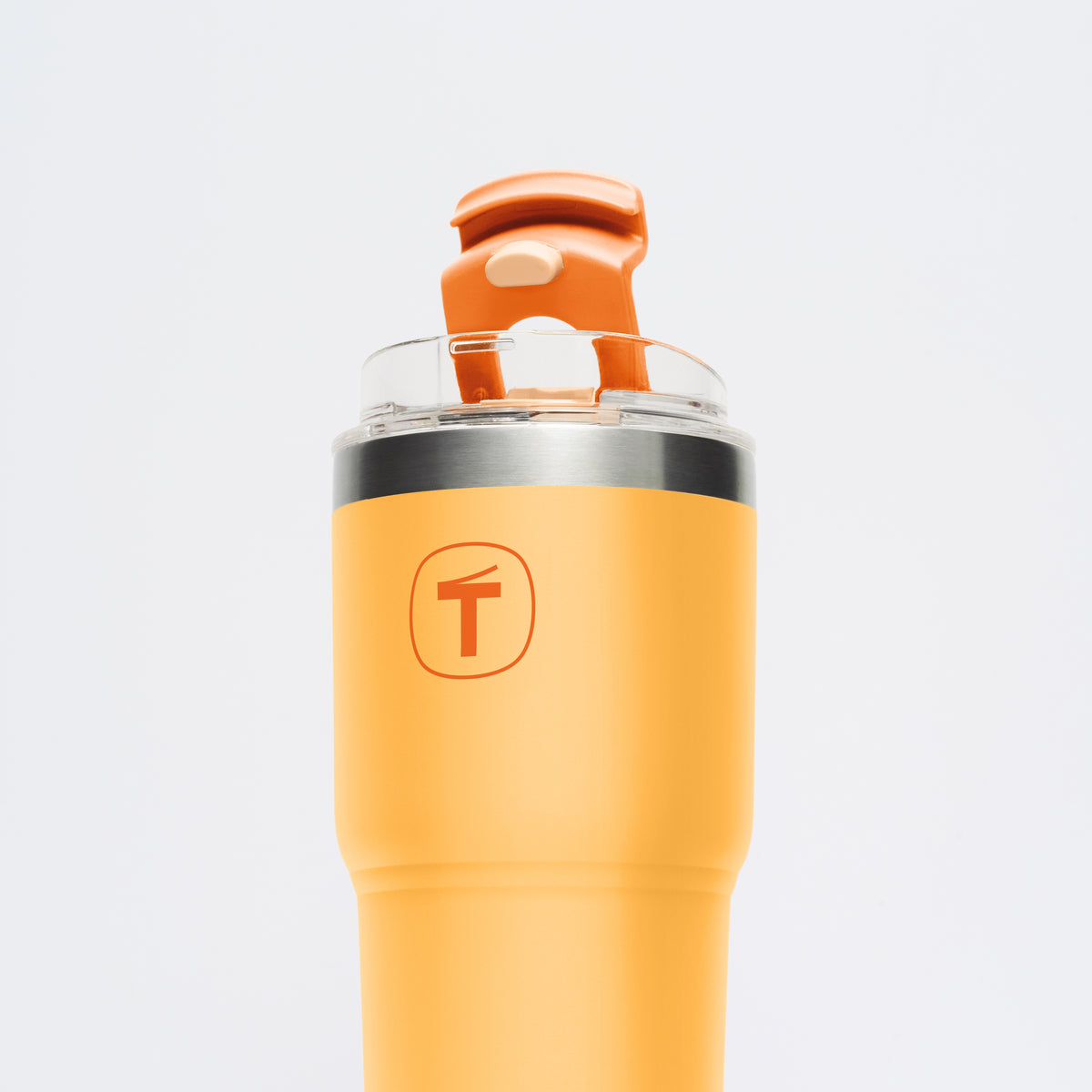 Copo Térmico Big T Com Canudo Amarelo com Laranja 630ml - Image 3