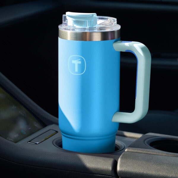 Copo Térmico Big T Com Canudo  Azul Claro 1,1L - Image 9