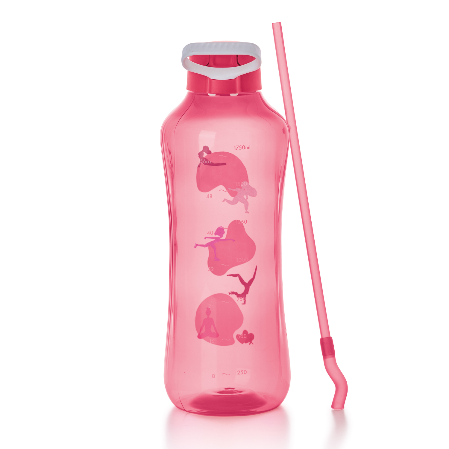 Garrafa de Água Aquavibe com Canudo Flexível 2L Rosa - Image 4