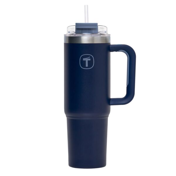 Copo Térmico Big T Com Canudo  Azul 1,1L