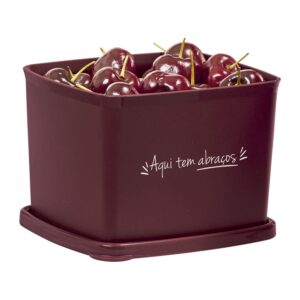 Pote hermético Jeitoso  Aqui tem Abraços 800Ml Vinho