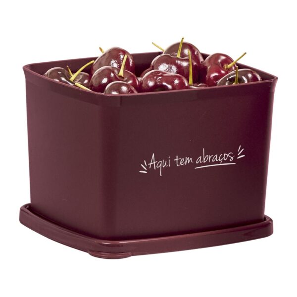 Pote hermético Jeitoso  Aqui tem Abraços 800Ml Vinho