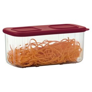 Pote Clear Mate Retangular Médio  460Ml Vermelho