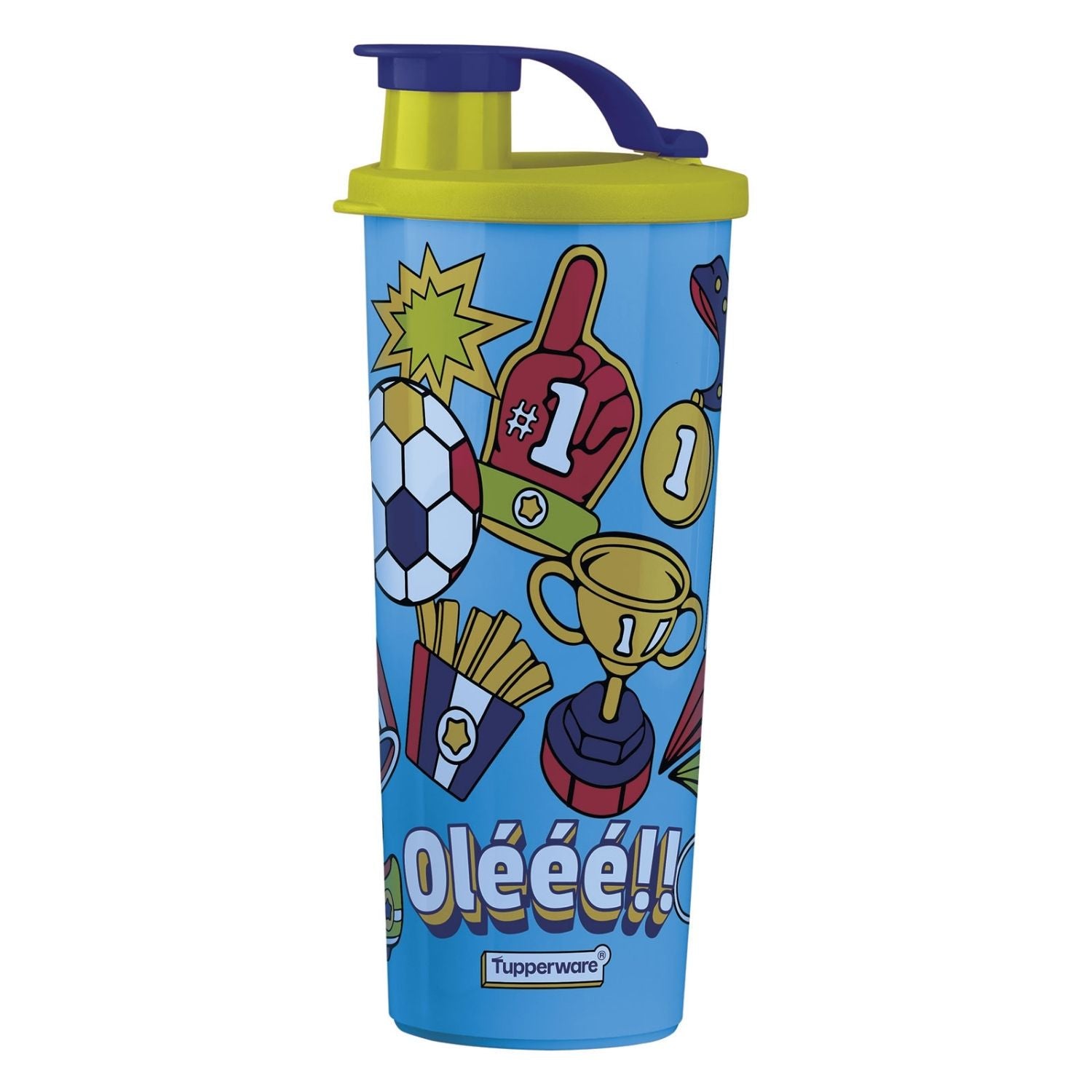 Copo Infantil com Bico Hora Do Jogo Azul 470ml