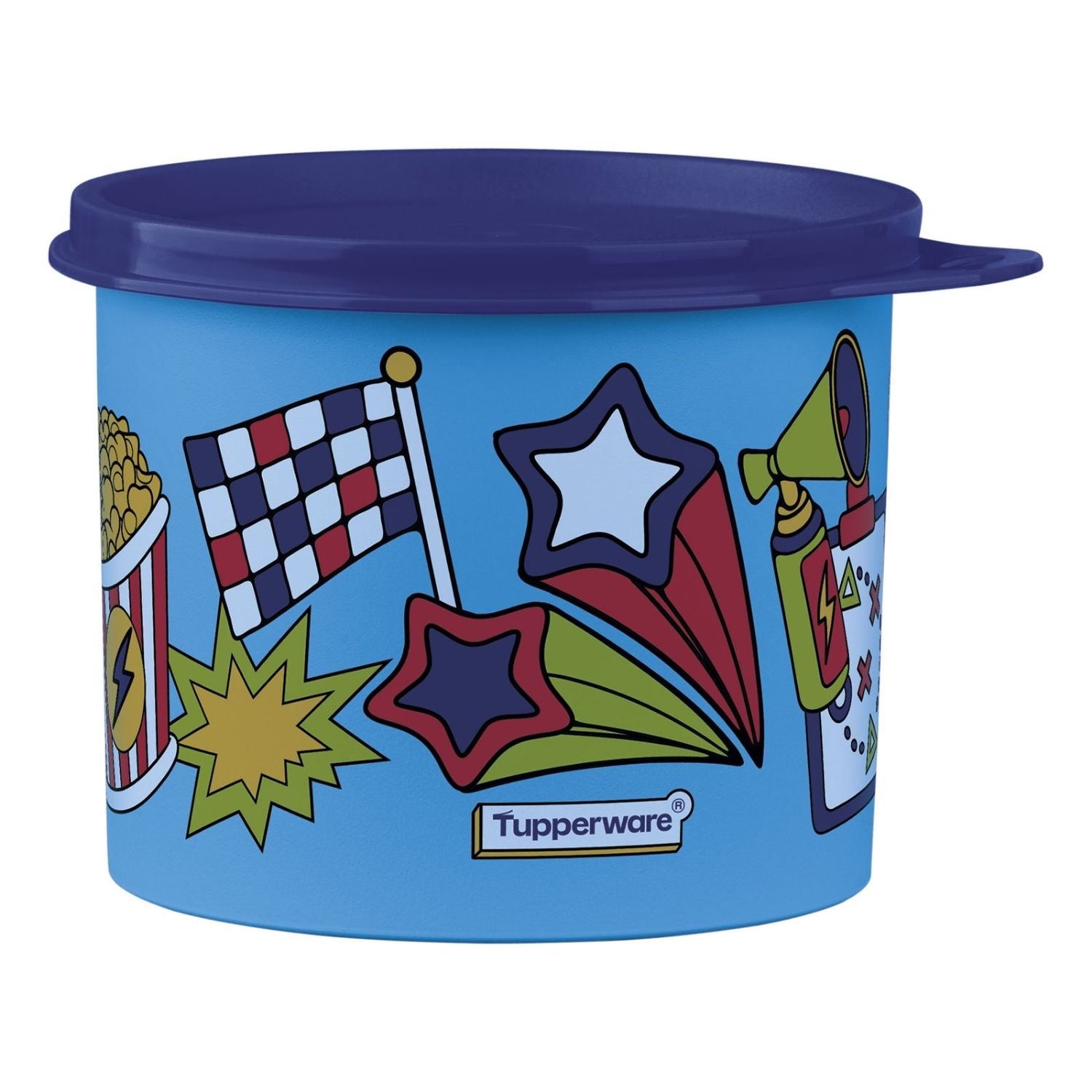 Pote Hermético Infantil Redondinha Hora Do Jogo Azul 500ml