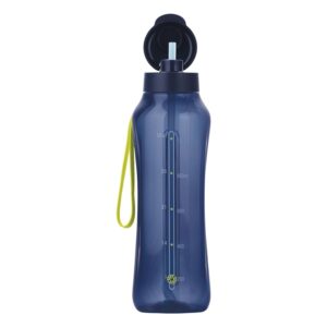 Garrafa de Água  Aquavibe com Canudo Flexível 1,2L Azul Escuro