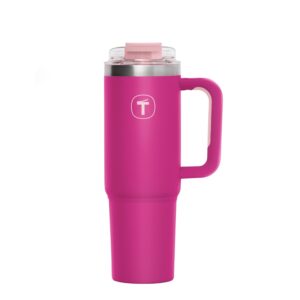 Copo Térmico Big T Com Canudo  1,1L Rosa