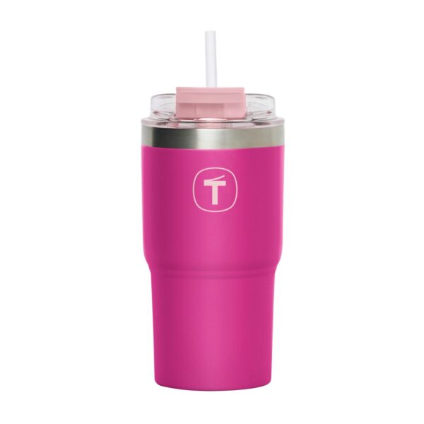 Copo Térmico Big T Com Canudo  630ml Rosa - Image 4