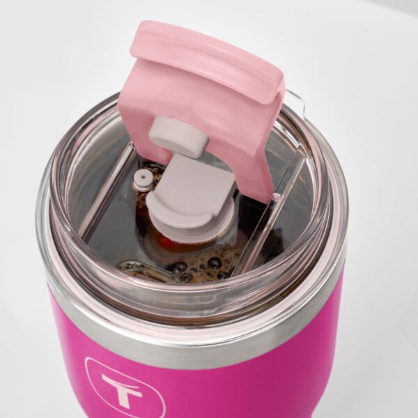 Copo Térmico Big T Com Canudo  630ml Rosa - Image 6