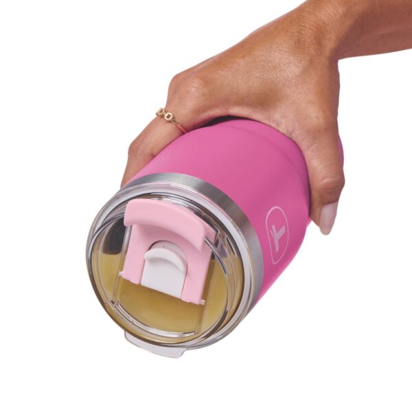 Copo Térmico Big T Com Canudo  630ml Rosa - Image 7