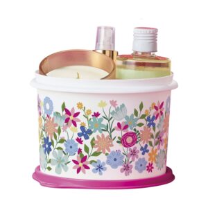 Pote para alimentos Tupper Caixa Bouquet de Amor  1,1L Floral