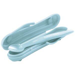 Colher Infantil com Estojo  Dolphin Azul Claro