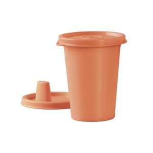 Copo Infantil Com Bico e Tampa  225ml Laranja