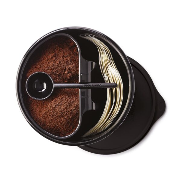 Pote Tupper Caixa Café E Filtro  Essences Preto 500g e 30 Filtros - Image 4