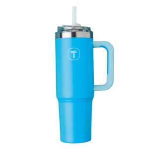 Copo Térmico Big T Com Canudo  Azul Claro 1,1L