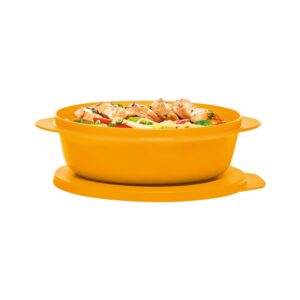 Pote para Micro-Ondas Cristalwave Redonda  Amarelo 1L