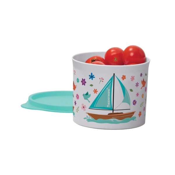 Pote  Tupper Redondinha Mar De Flores Branco 500ml