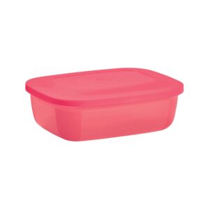 Pote Hermético Refri Safe Retangular  Glamour 500ml Rosa