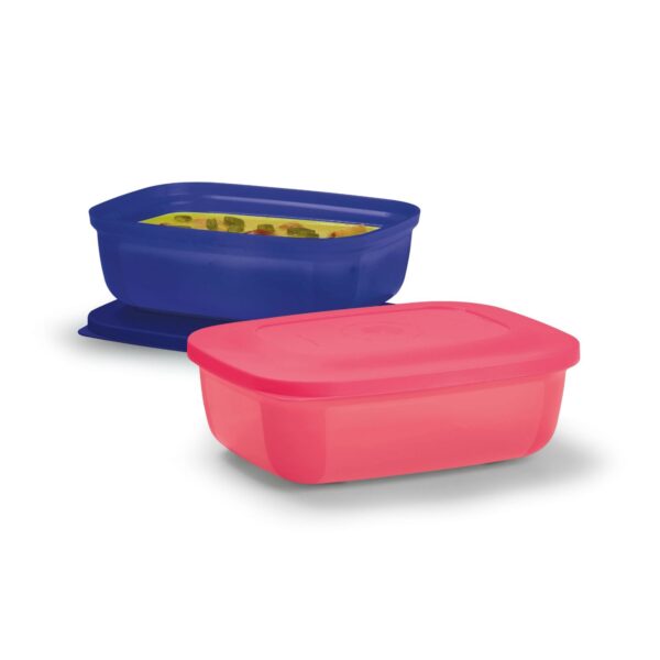 Pote Hermético Refri Safe Retangular  Glamour 500ml Rosa - Image 2