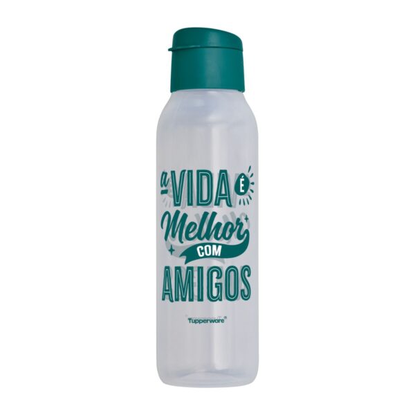 Garrafa de Água  Eco Tupper Plus Viva As Amizades  750ml Verde