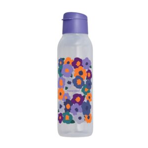 Garrafa de Água  Eco Tupper Plus Viva As Cores Flores 750ml Roxo