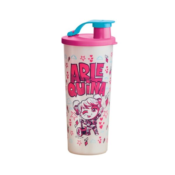 Copo Infantil  Com Bico Arlequina Kids 470ml Branco
