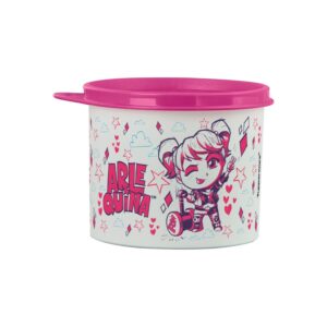Pote  Tupper Redondinha Arlequina Kids 500ml Branco