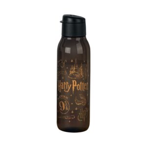 Garrafa de Água  Eco Tupper Redonda Plus Harry Potter Hogwarts 750ml Preto